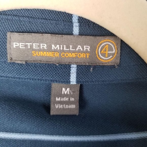 Peter Millar Summer Comfort Men's M Blue Striped S - Picture 6 of 9